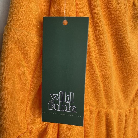 Wild Fable Orange Romper Large Halter Tie Terry Beach Casual Lounge Coverup - Picture 4 of 5